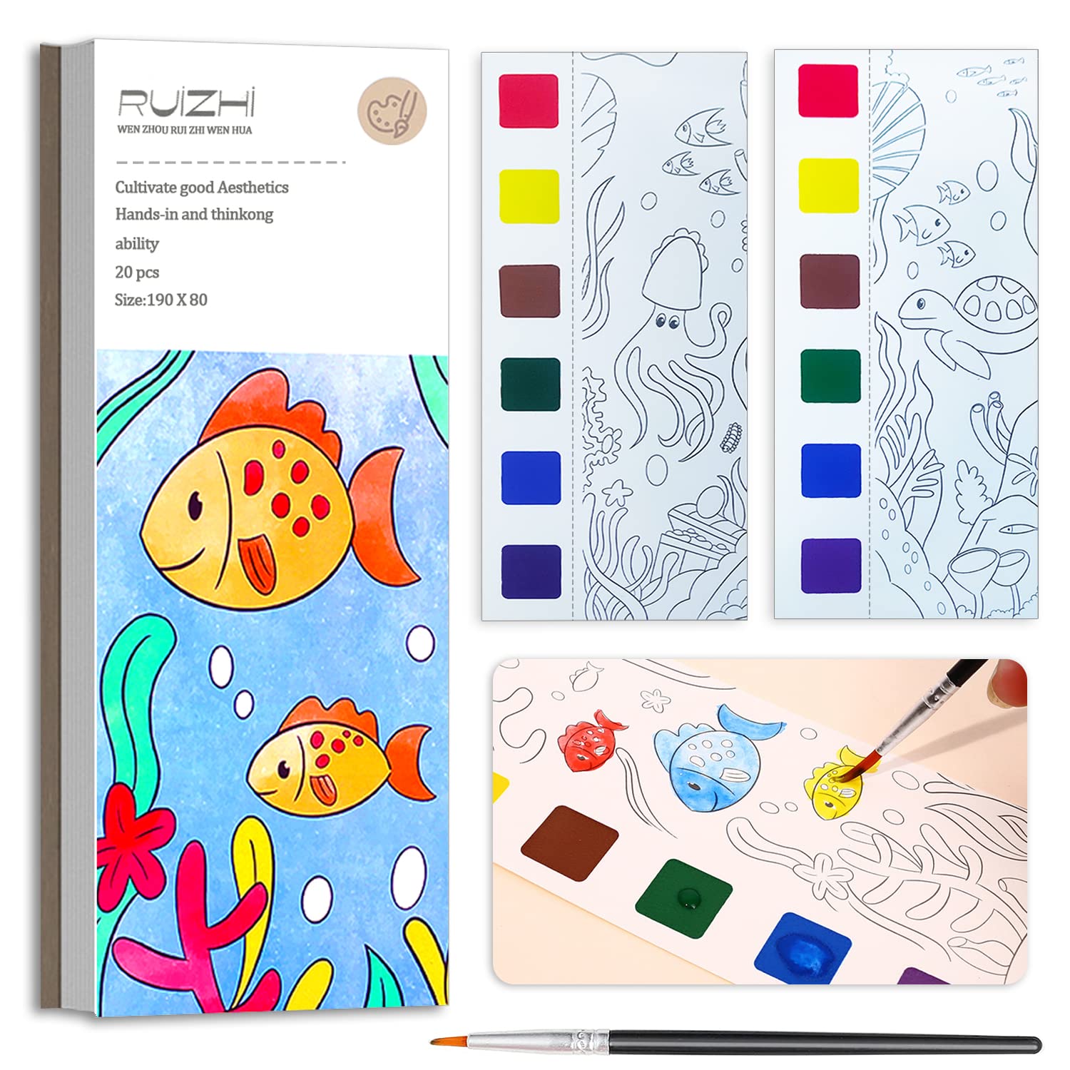 Amazon.co.jp: BAOXUE (バオクスエ) 水彩絵の具ブック 4~8歳のお子様